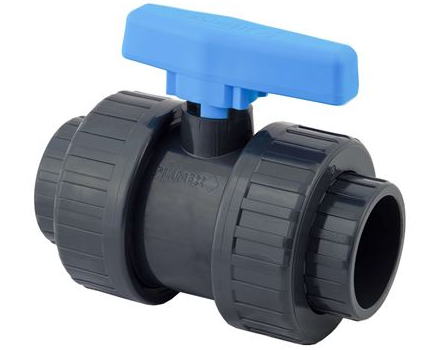 Vanne femelle/femelle diamètre 50 mm - PVC pression pour tuyauterie piscine - COVERPA