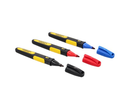 MARQUEUR A POINTE FINE 3 COULEURS STANLEY 0-47-322 - Photo 1