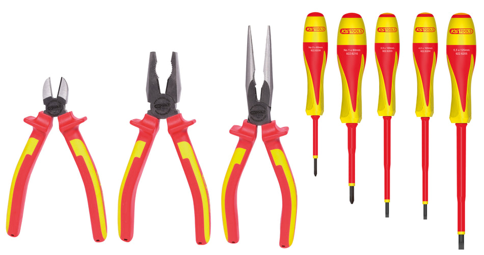 Jeu pinces et tournevis, 8pcs