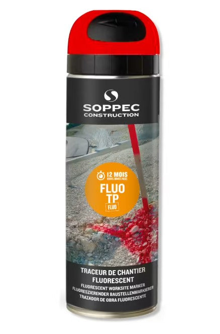 TRACEUR DE CHANTIER FLUO TP ROUGE SOPPEC 141513 - Photo 1