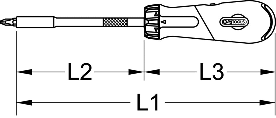 Tournevis revolver à cliquet