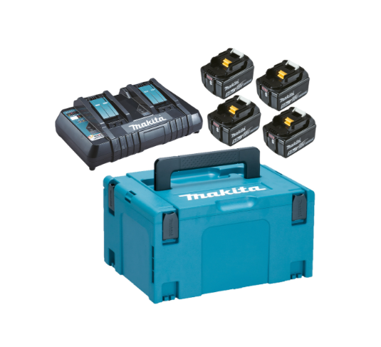 PACK ÉNERGIE 18V LI-ION (4 BATTERIES 5 AH + 1 CHAR