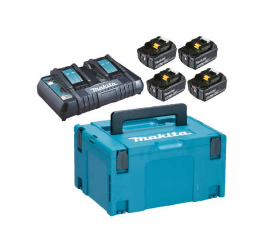 PACK ÉNERGIE 18V LI-ION (4 BATTERIES 6 AH + 1 CHAR