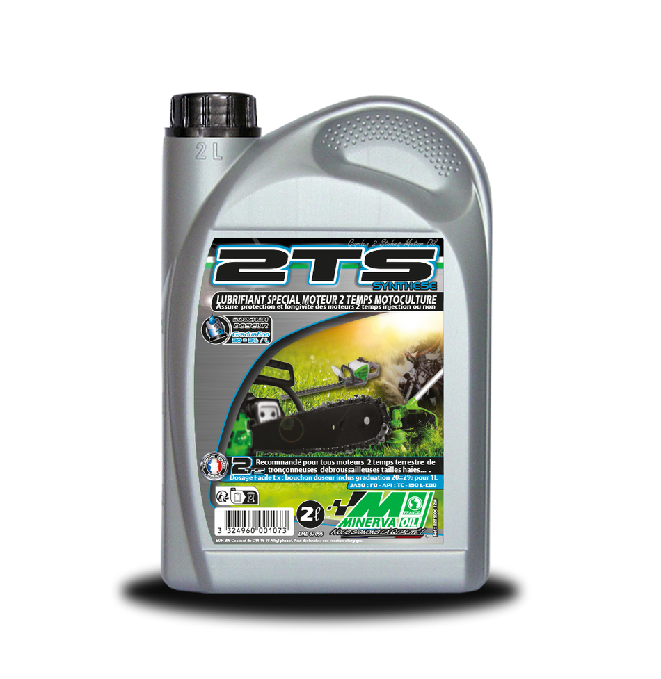 HUILE 2 TEMPS SYNTHESE 2TS MOTOCULTURE 2L