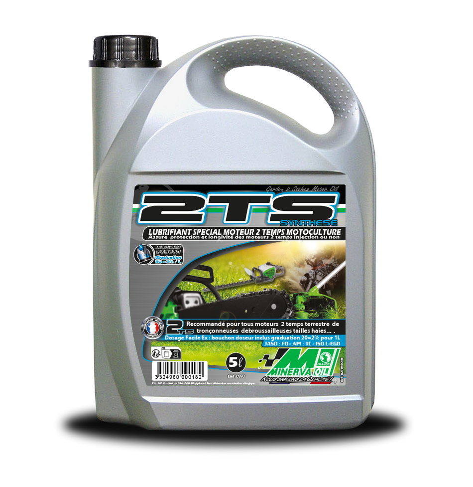 HUILE 2 TEMPS SYNTHESE 2TS MOTOCULTURE 5L