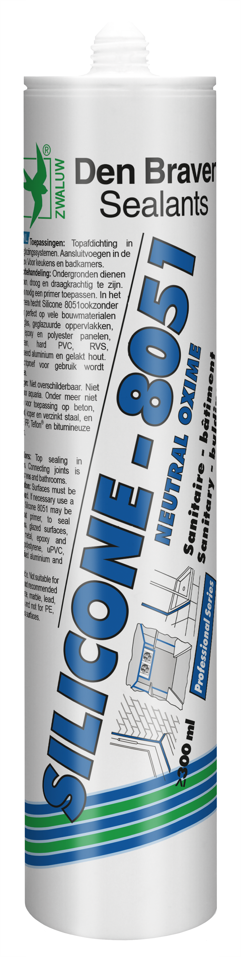 SILICONE SANITAIRE 8051 300ML TRANSPARENT