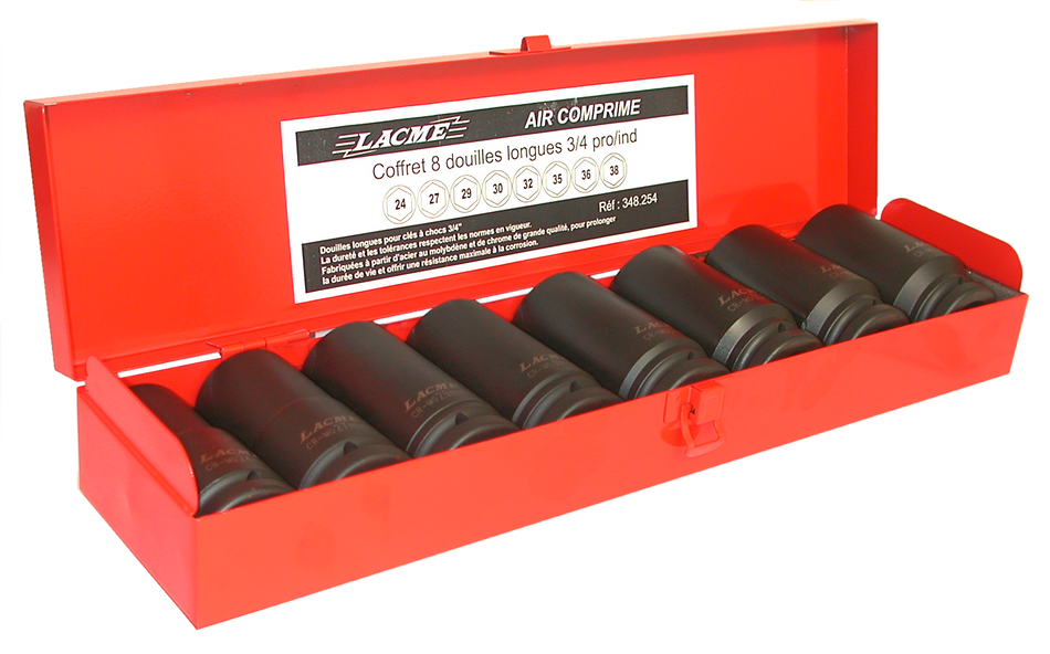 JEU 8 DOUILLES LONGUES 3/4P