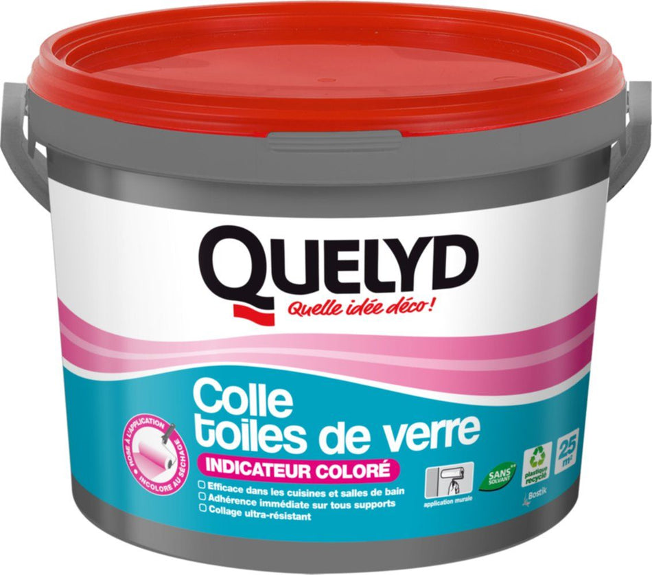 QUELYD COLLE TOILES DE VERRE AVEC INDICATEUR 5KG