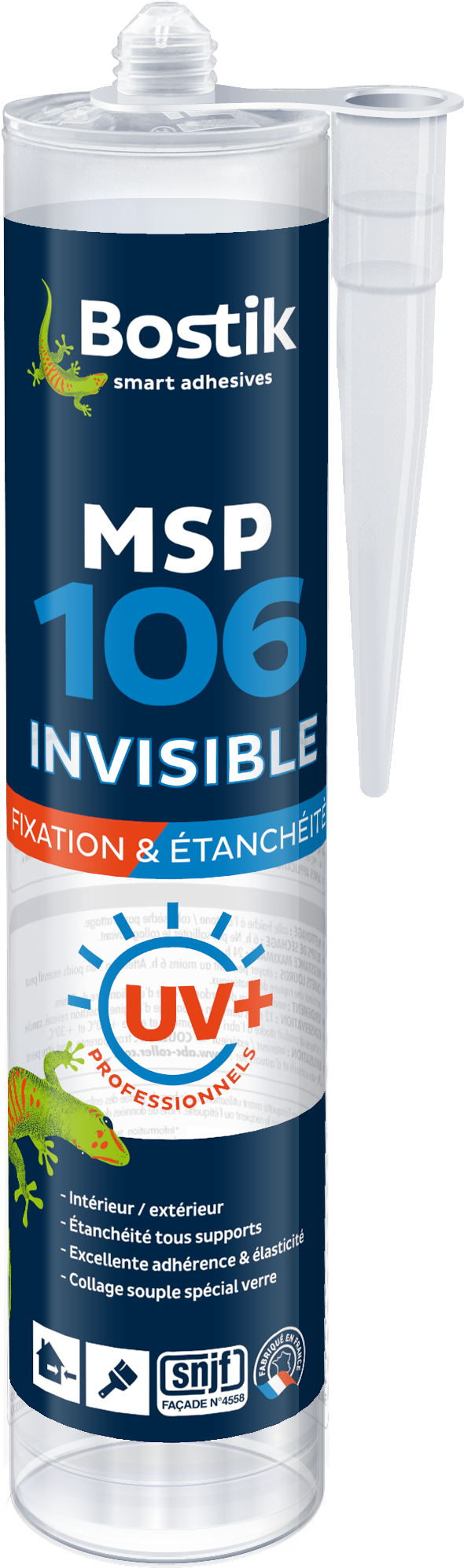 MASTIC 2 EN 1 MSP 106 INVISIBLE CARTOUCHE 290 ML