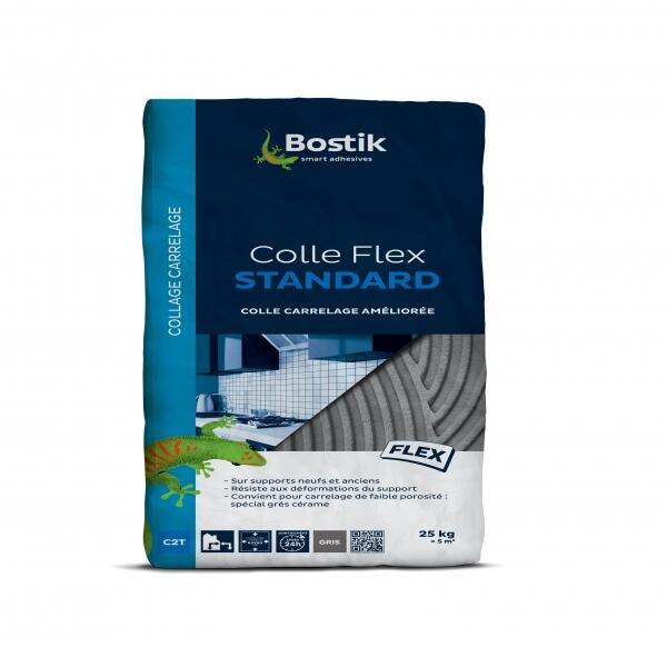COLLE CARREAUX STANDARD INT/EXT GRIS 25KG
