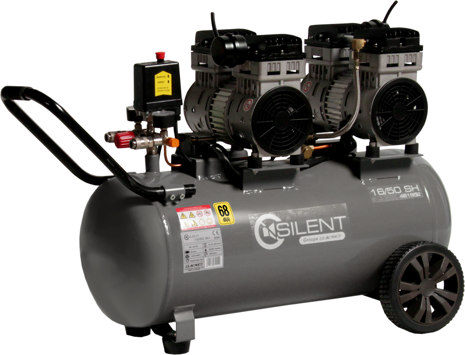 SILENT 16/50 SH COMPRESSEUR MONOBLOC MOBILE