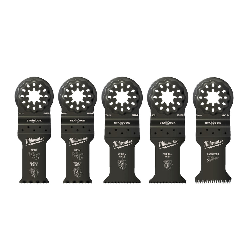 SET LAMES MULTI TOOLS BOIS/MÉTAL 5 PCS