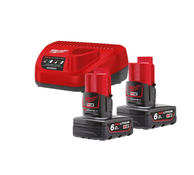 PACK NRG M12 - 2 BATTERIES 12V 6AH + CHARGEUR