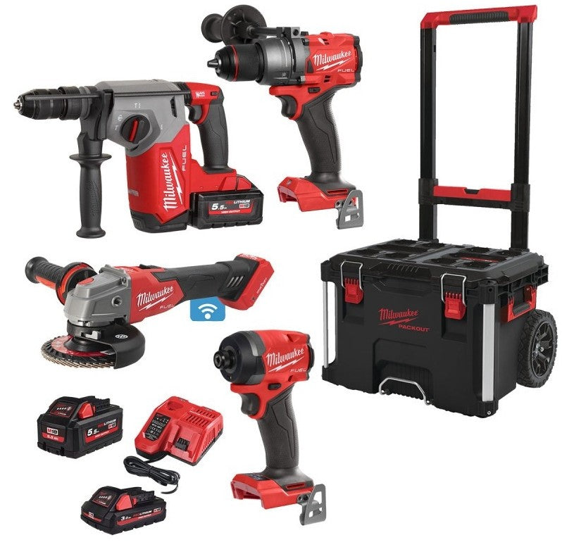 PACK 4 OUTILS - 18V - 2 X 5AH + 1 X 3AH