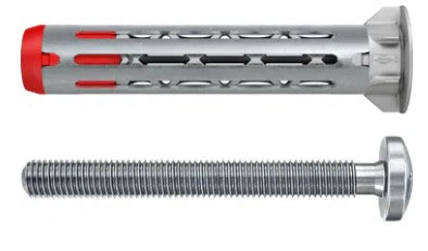 CHEVILLE MÉTALLIQUE DUO HM AVEC VIS - 6X55 -25 PCS