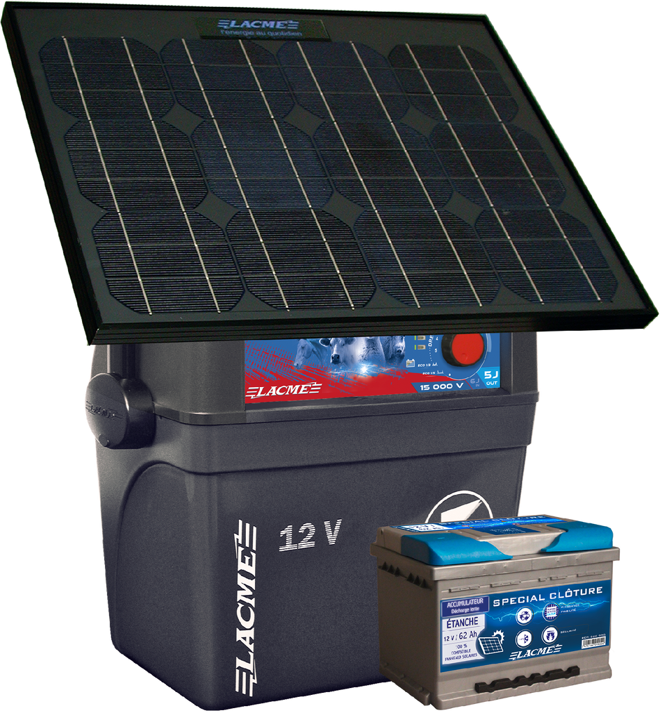 SECUR SUN 25W + ACCU 62 AH***