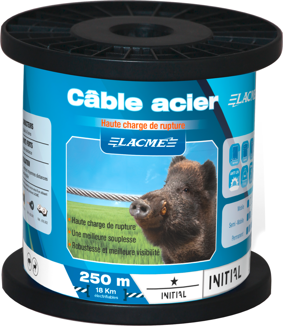 CABLE ACIER 250M BOBINE