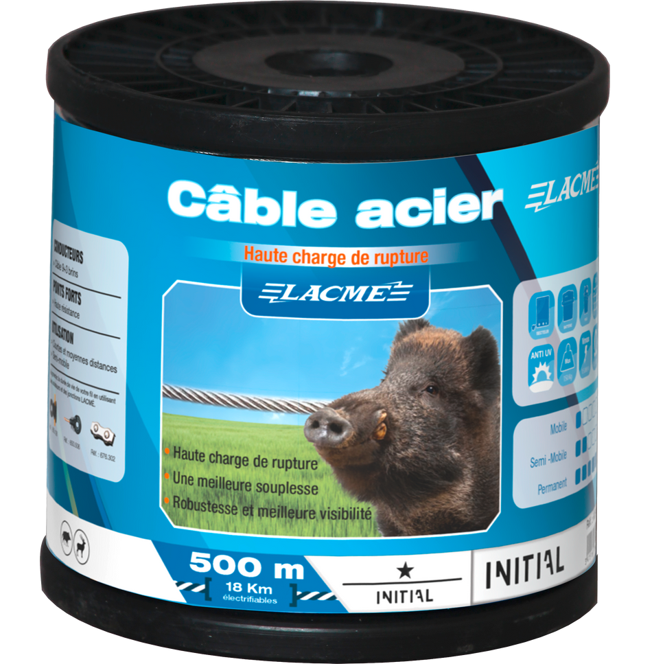 CABLE ACIER 500M