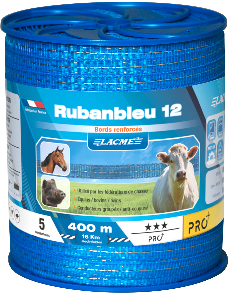 RUBAN BLEU 12MM 400M BOBINE
