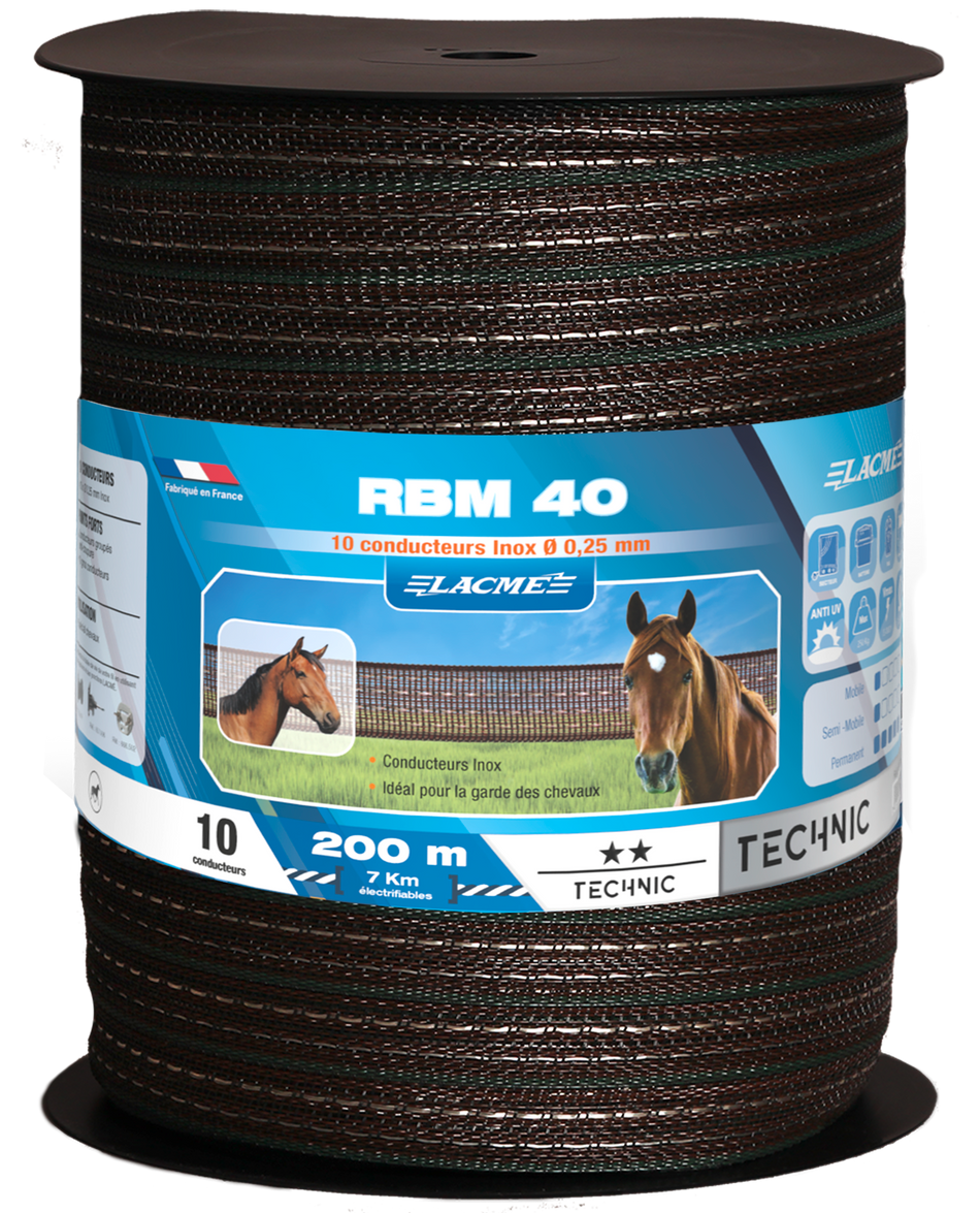 RBM 40 MM MARRON 200 M BOBINE