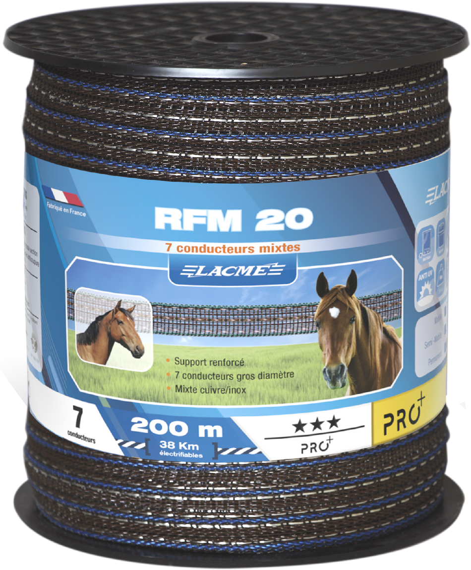 RUBAN RFM 20MM-200M MARRON