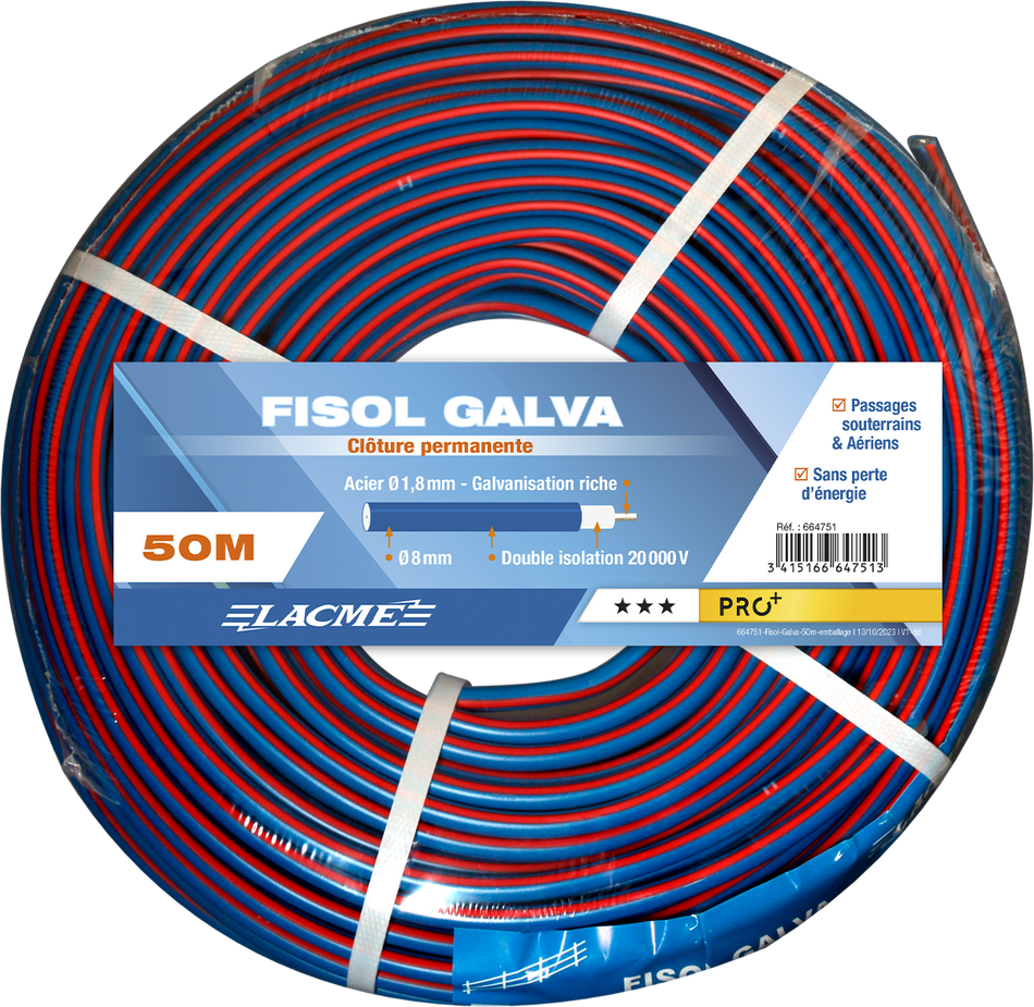 ROULEAU FISOL GALVA 50M