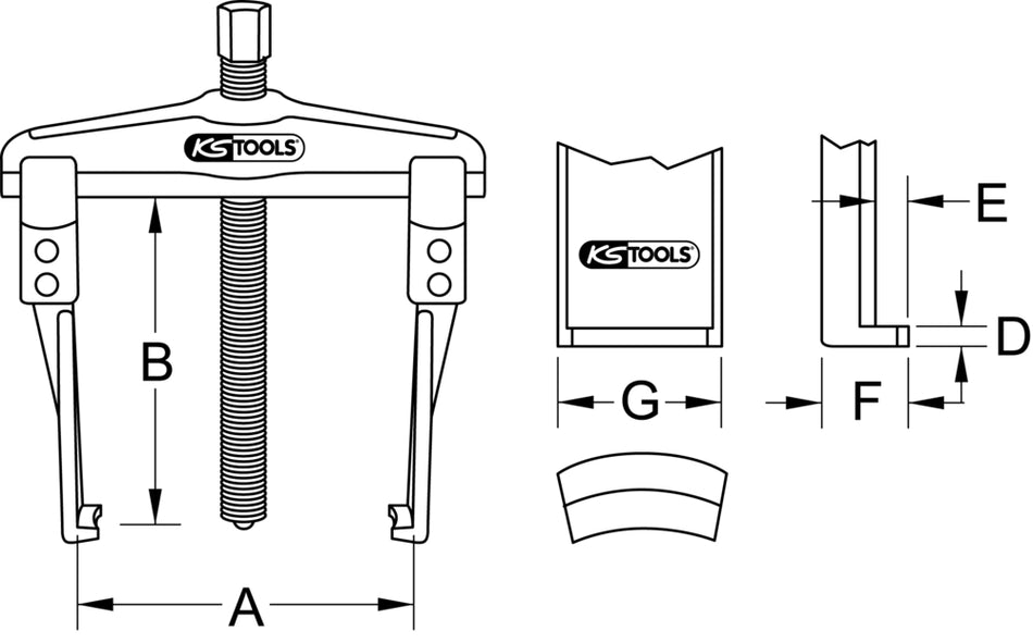 Extrac. 3griffes M14x1,5x150mm