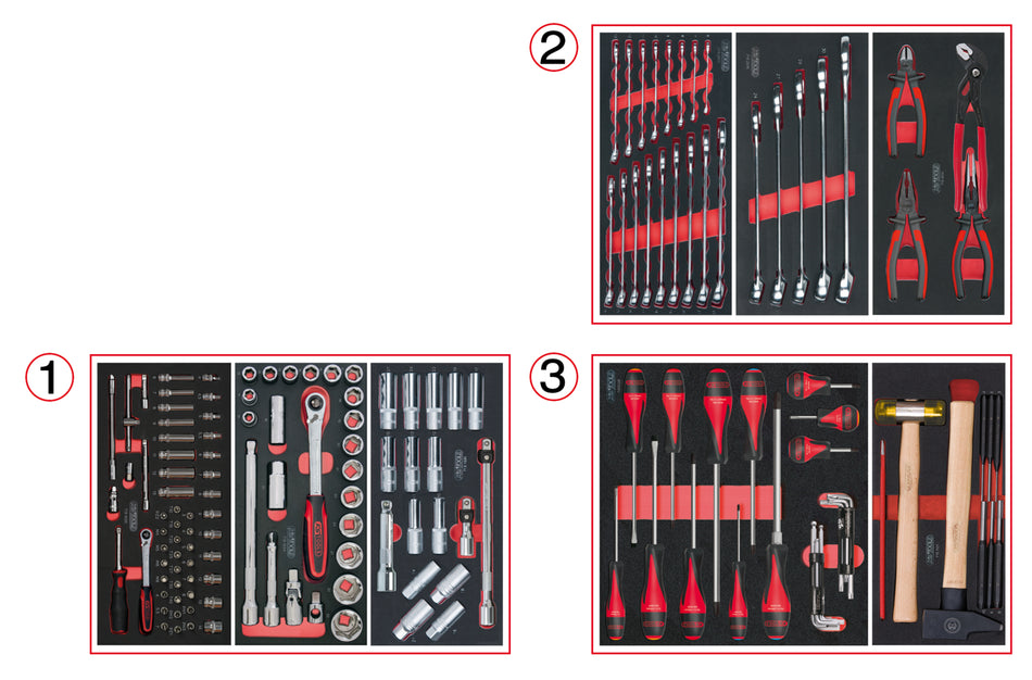 Compo 3 tiroirs servante 158pc