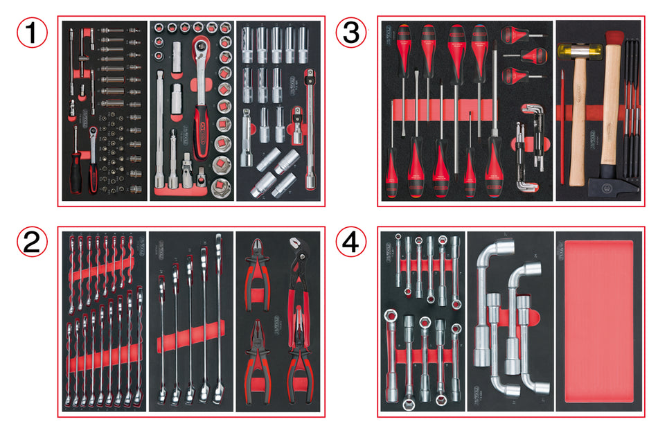 Compo 4 tiroirs servante 173pc