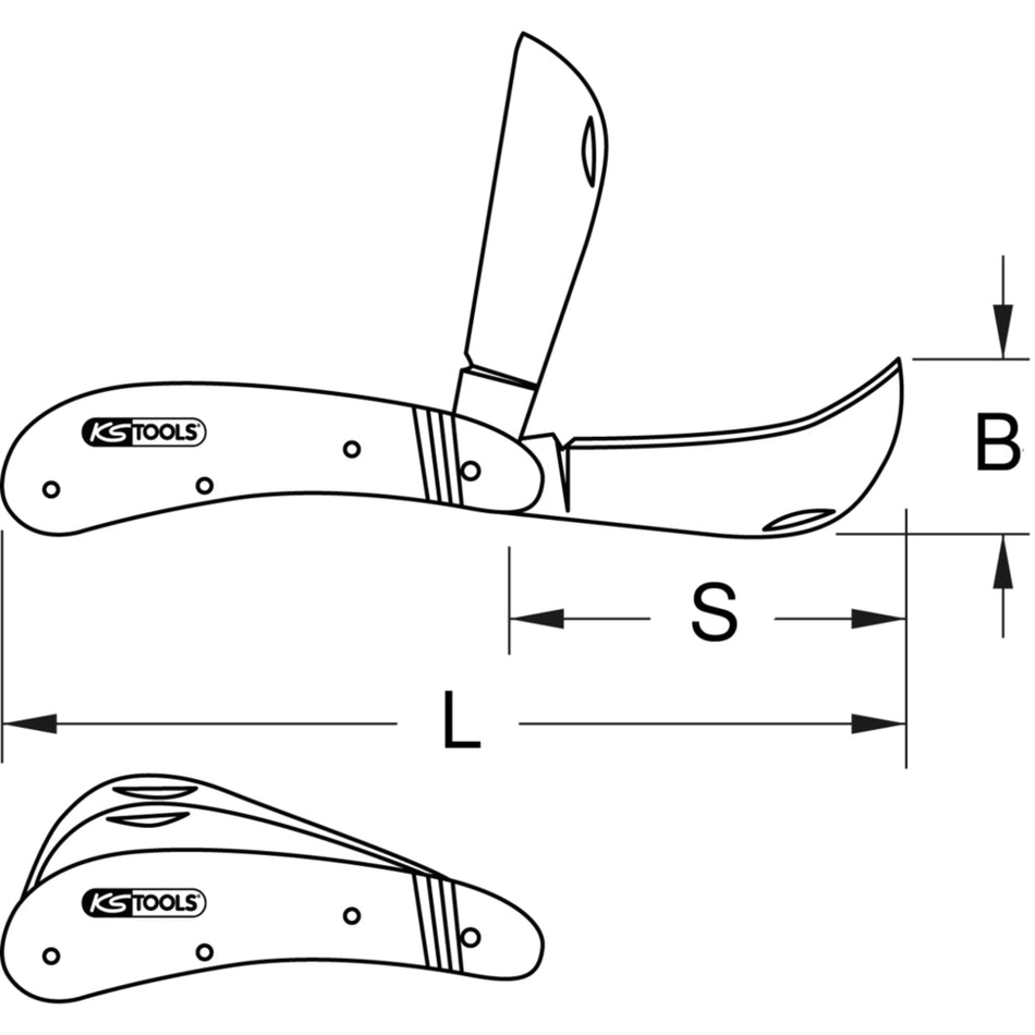 Couteau d'élec. 2 lames