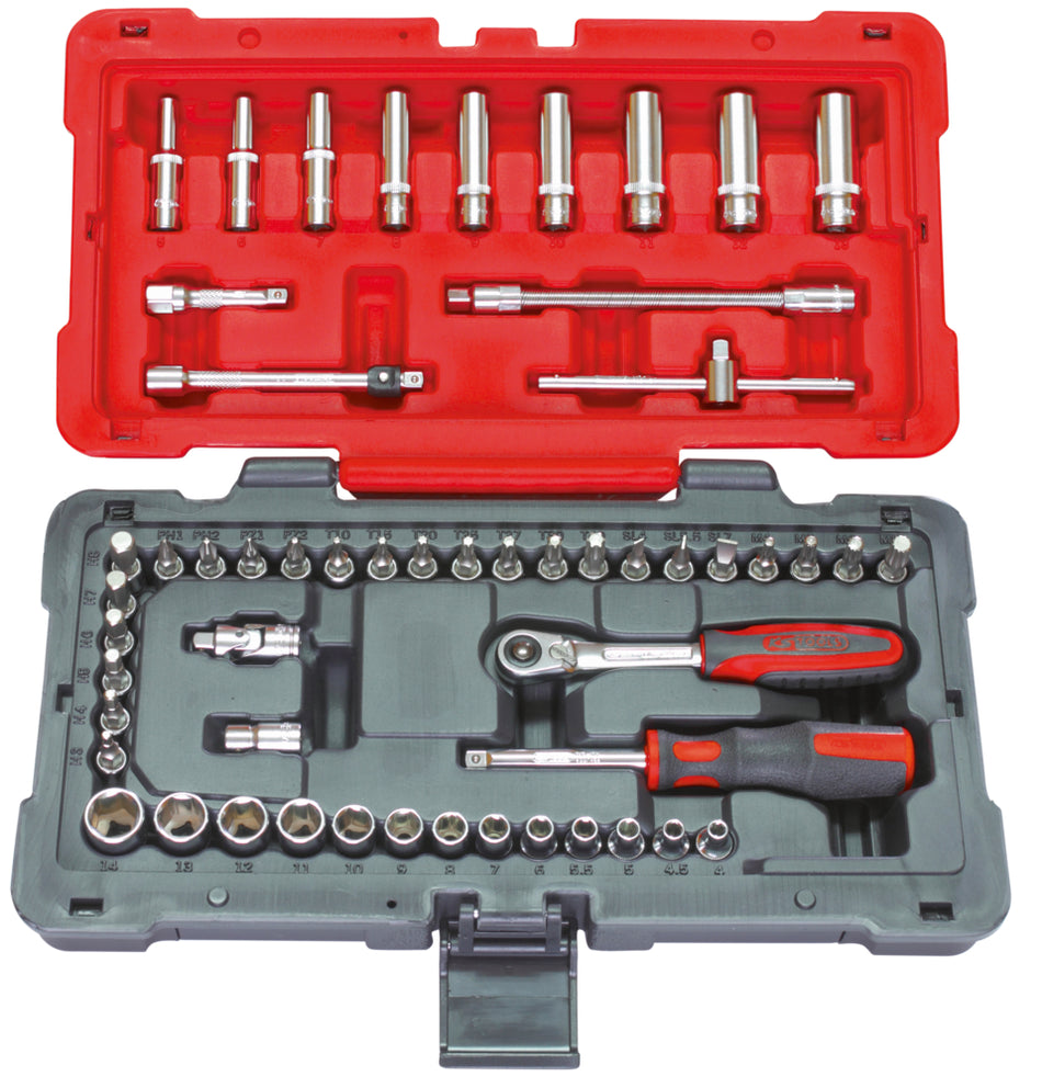 Coffret douilles + access. 1/4