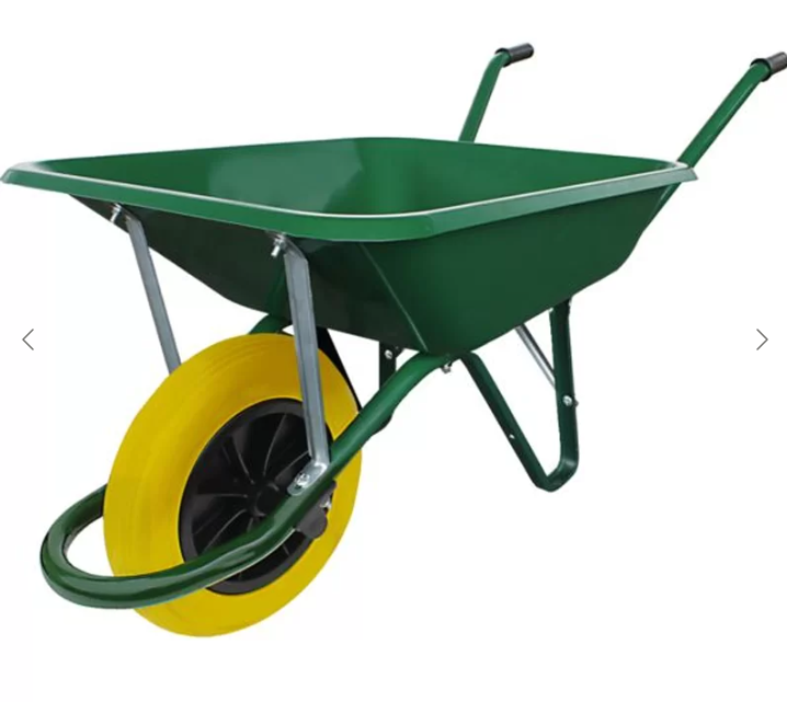 BROUETTE TOUS TRAVAUX VERTE ROUE INCREVABLE 100 L