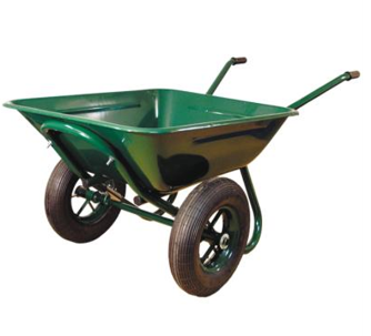 BROUETTE VERTE 2 ROUES GONFLABLES 150 L