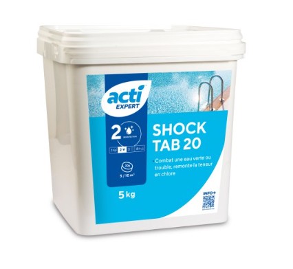 ACTI CHLORE CHOC - PASTILLES 20 G - SEAU 5 KG