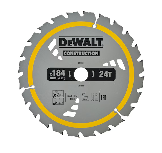 LAME SCIE CIRCULAIRE - 184X20 MM - 24 DENTS
