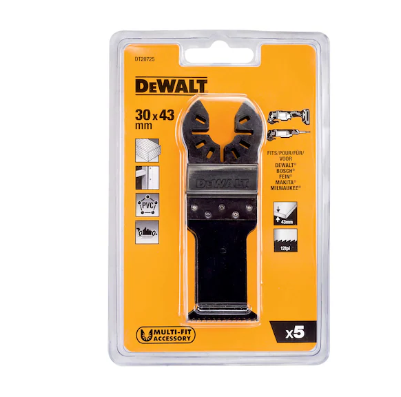 JEU DE 5 LAMES POUR MULTI-CUTTER - 30 X 43 MM