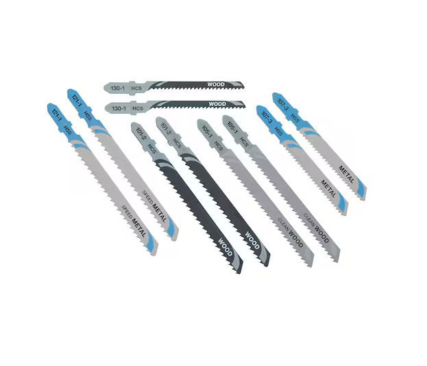 COFFRET 10 LAMES BOIS/MÉTAL SCIE SAUTEUSE