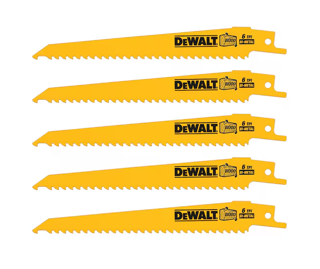 LAME SCIE SABRE BIM BOIS - 152 MM - X 5 PCS