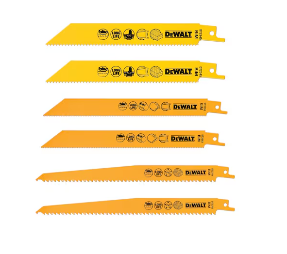 COFFRET DE 6 LAMES POUR SCIE SABRE