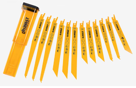 COFFRET 12 LAMES POUR SCIE SABRE