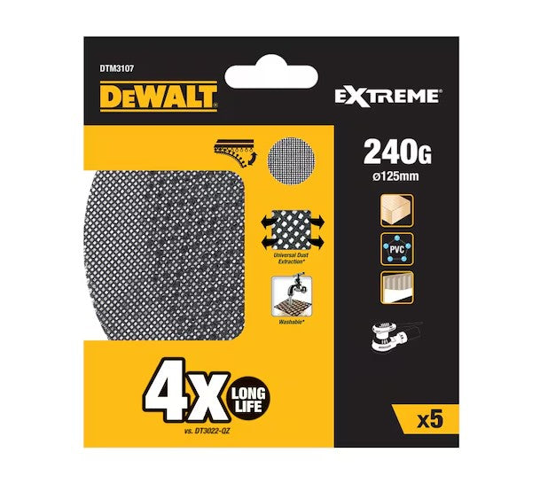 DISQUE ABRASIF VELCRO -Ø125 MM-GRAIN 240- X 5PCS - Photo 1