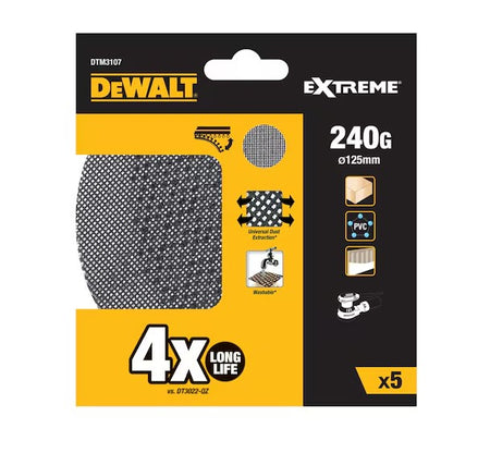 DISQUE ABRASIF VELCRO -Ø125 MM-GRAIN 240- X 5PCS - Photo 1