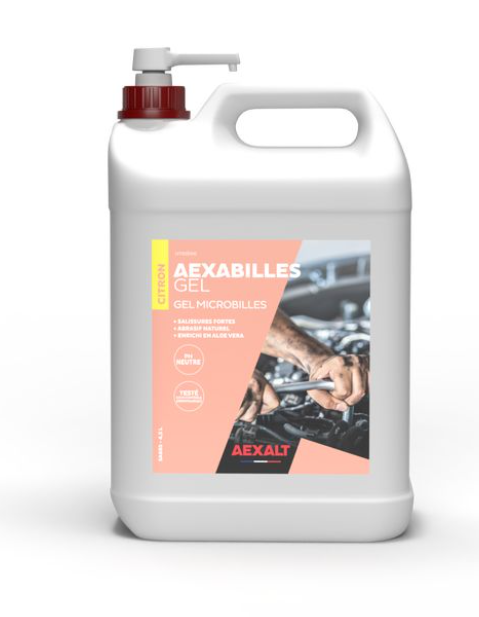 AEXABILLES GEL MICROBILLES SANS SOLVANT SALISSURES FORTES  FLACON POMPE - 4,5L