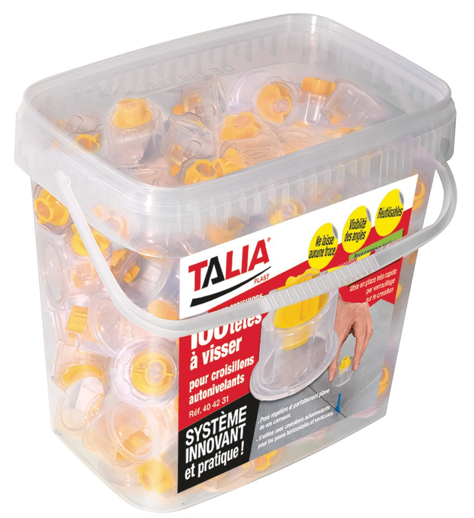 TETES A VISSER CLAIRES(100PCS)POUR CARREAUX DE 3 A