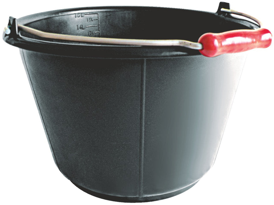 SEAU PLASTIQUE NOIR 16L