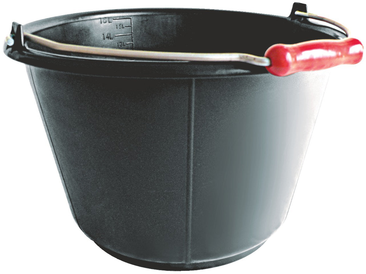 SEAU PLASTIQUE NOIR 16L - Photo 1
