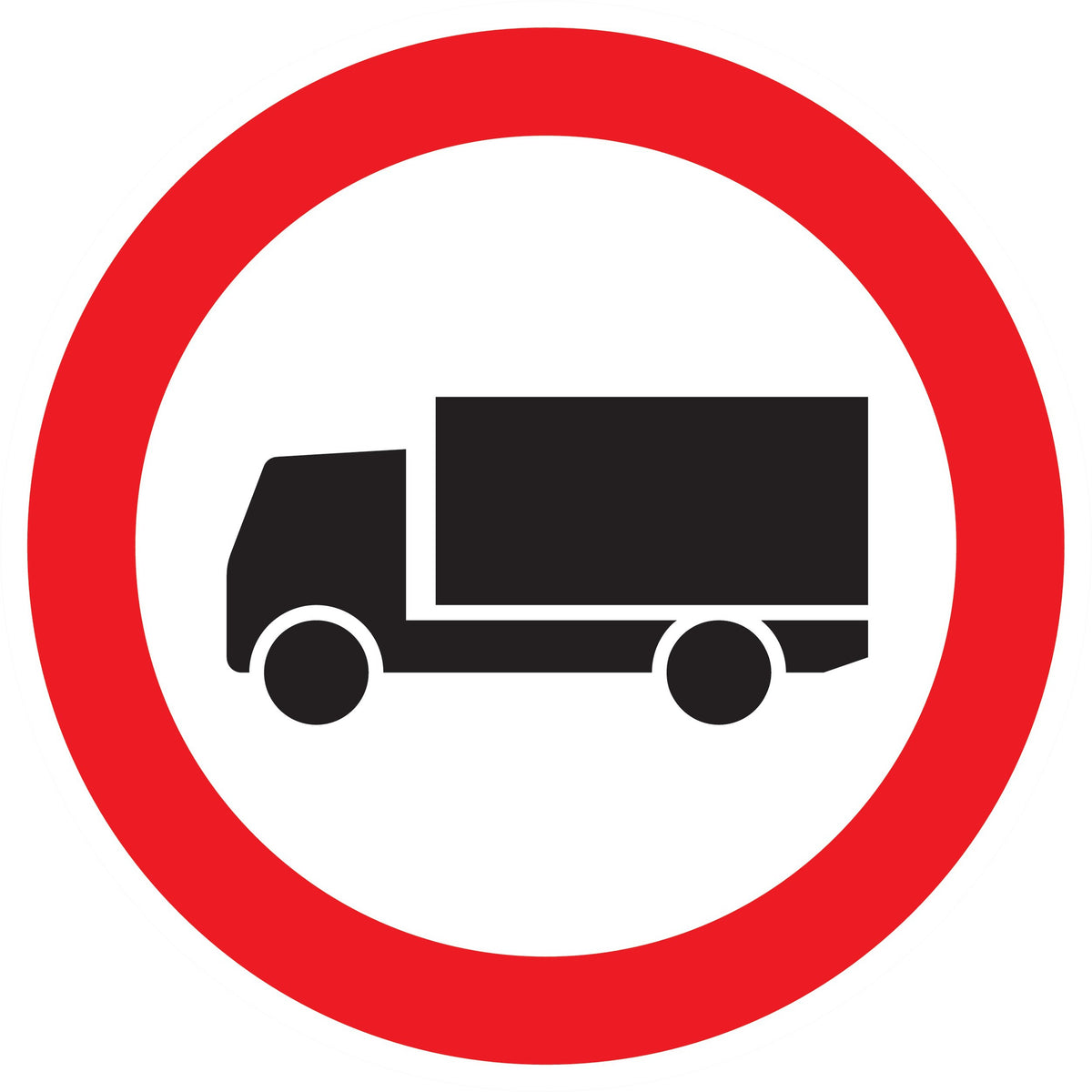 PANNEAU INTERDIT AUX POIDS LOURDS - Ø 300 MM - Photo 1