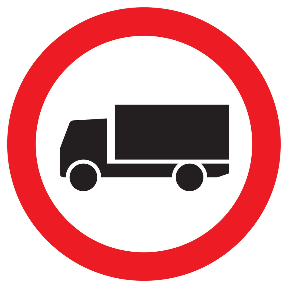 PANNEAU INTERDIT AUX POIDS LOURDS - Ø 300 MM