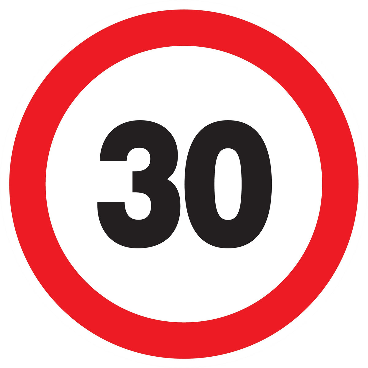 PANNEAU VITESSE LIMITÉE 30 KM/H - Ø 420 MM - Photo 1