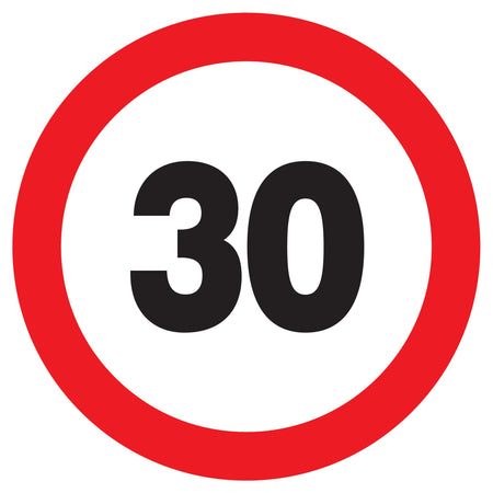 PANNEAU VITESSE LIMITÉE 30 KM/H - Ø 420 MM - Photo 1